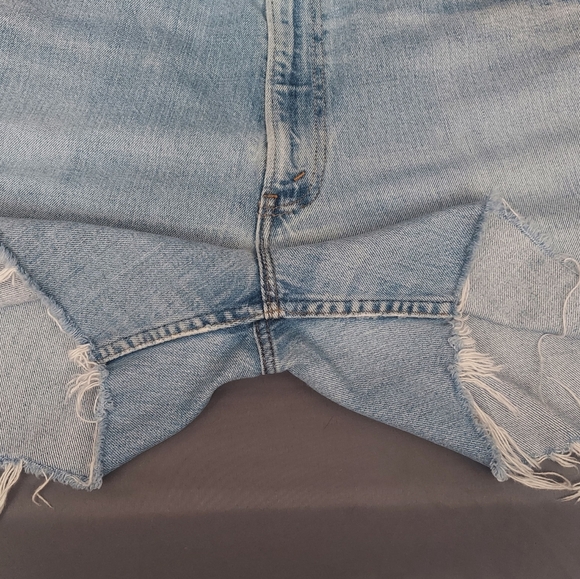 Vintage Levi's Distressed Denim Shorts Size 38 Blue Jean Cutoffs - Picture 7 of 16